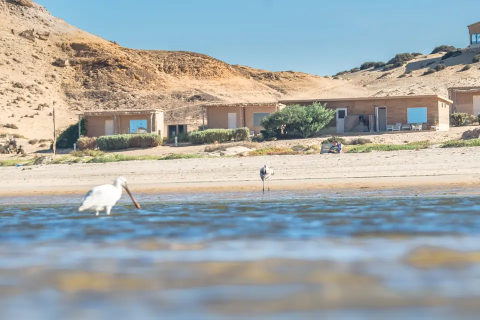 Leembungalow met uitzicht op de lagune